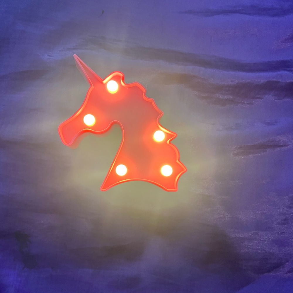 Unicorn light, takes triple A batteries